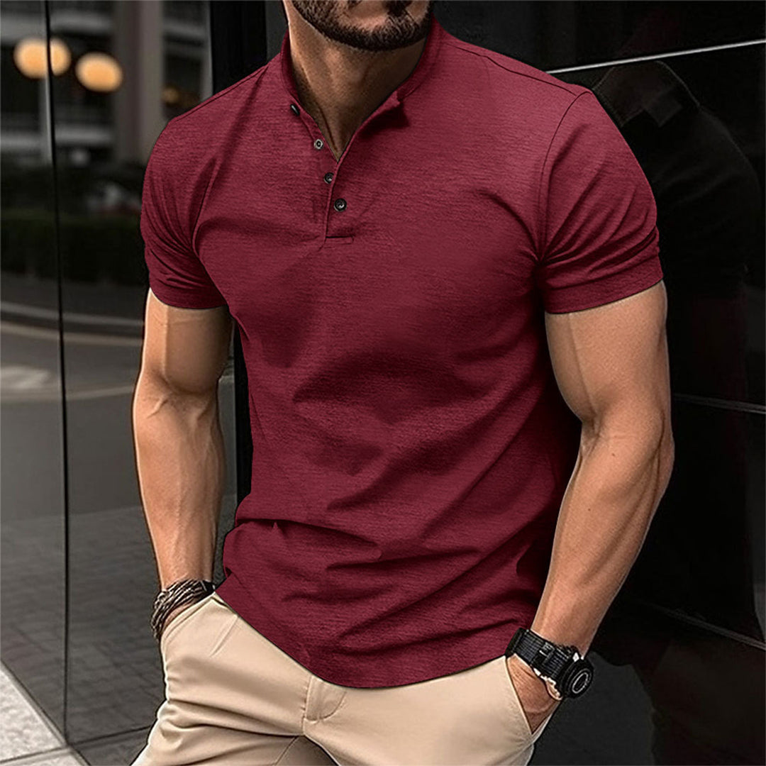 Alexander | Stylisches Kurzarm Henley Polo