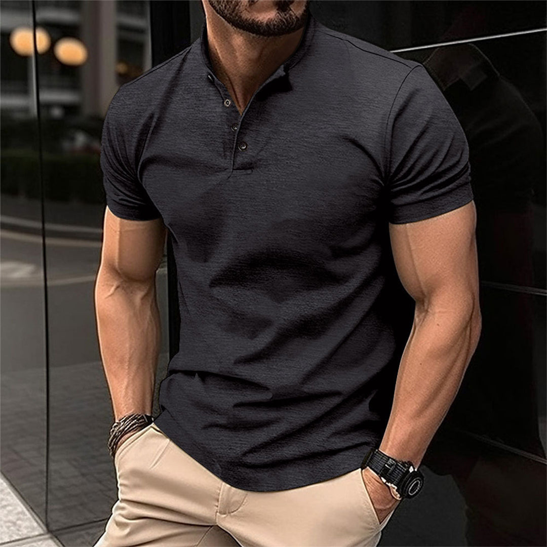 Alexander | Stylisches Kurzarm Henley Polo