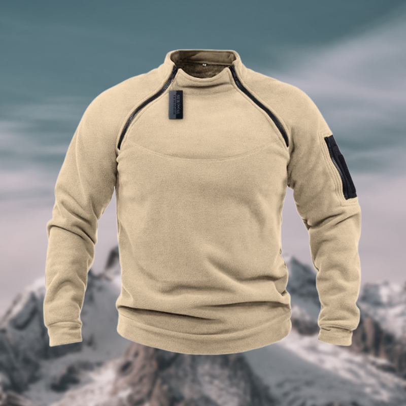 Christian | Herren Tactical Fleece Pullover mit Viertelreißverschluss