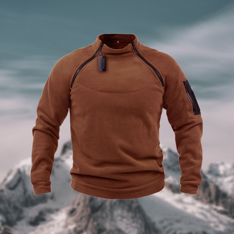 Christian | Herren Tactical Fleece Pullover mit Viertelreißverschluss