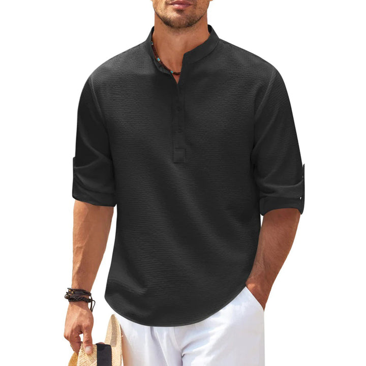 Jan | Lässiges Henley-Shirt Mit Ärmeln Für Männer