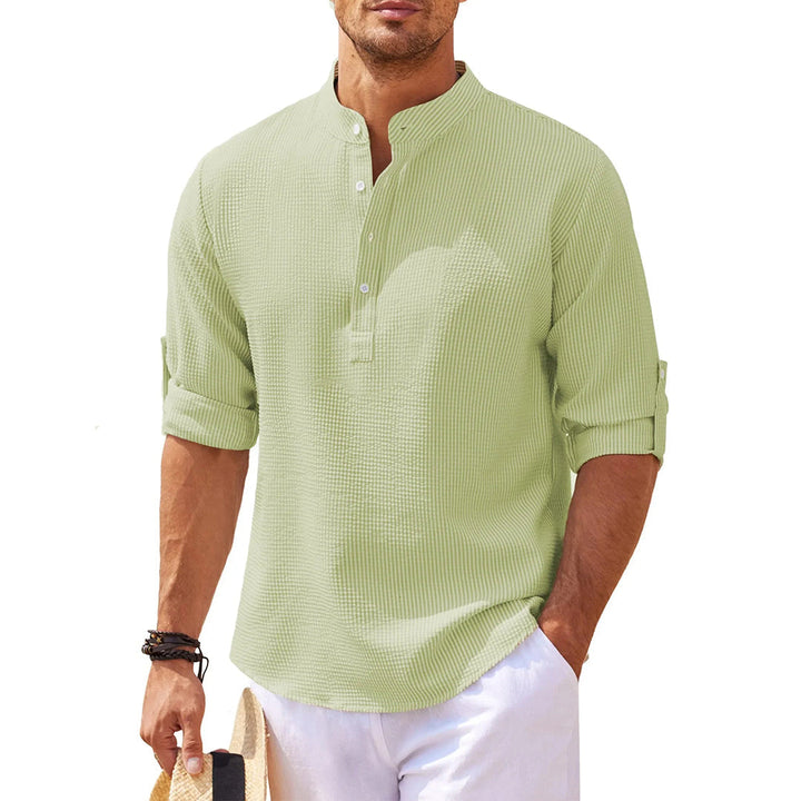 Jan | Lässiges Henley-Shirt Mit Ärmeln Für Männer