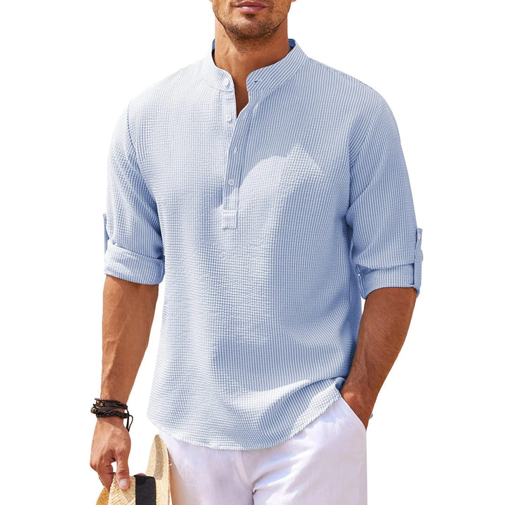 Jan | Lässiges Henley-Shirt Mit Ärmeln Für Männer