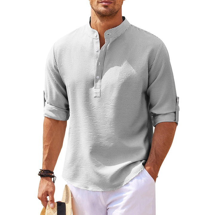 Jan | Lässiges Henley-Shirt Mit Ärmeln Für Männer