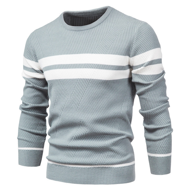 Roland | Stylischer Herren-Streifenpullover mit Rundhalsausschnitt