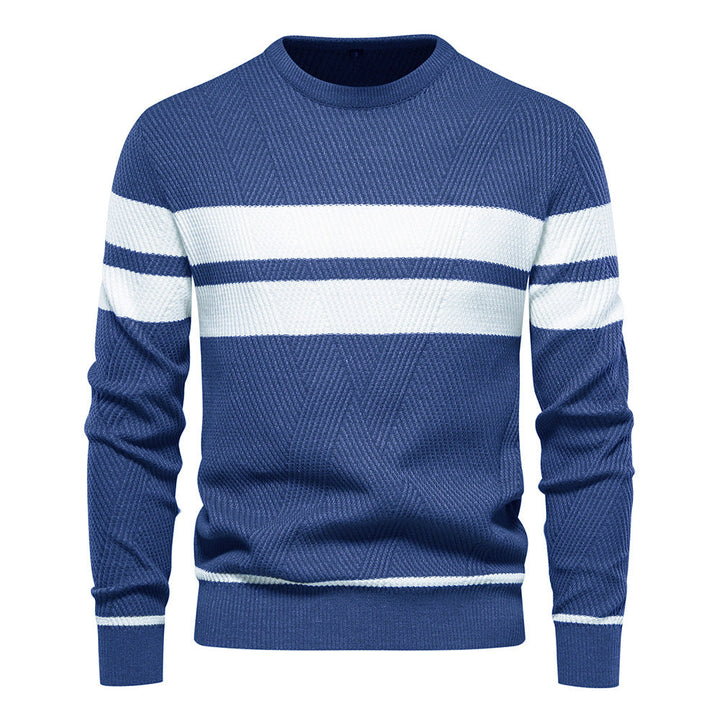 Roland | Stylischer Herren-Streifenpullover mit Rundhalsausschnitt