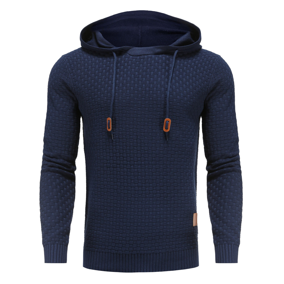 Ulf | Herren Winterpullover mit Reißverschluss und gestreiftem Strickmuster