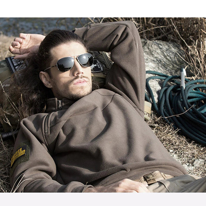 Christian | Herren Tactical Fleece Pullover mit Viertelreißverschluss