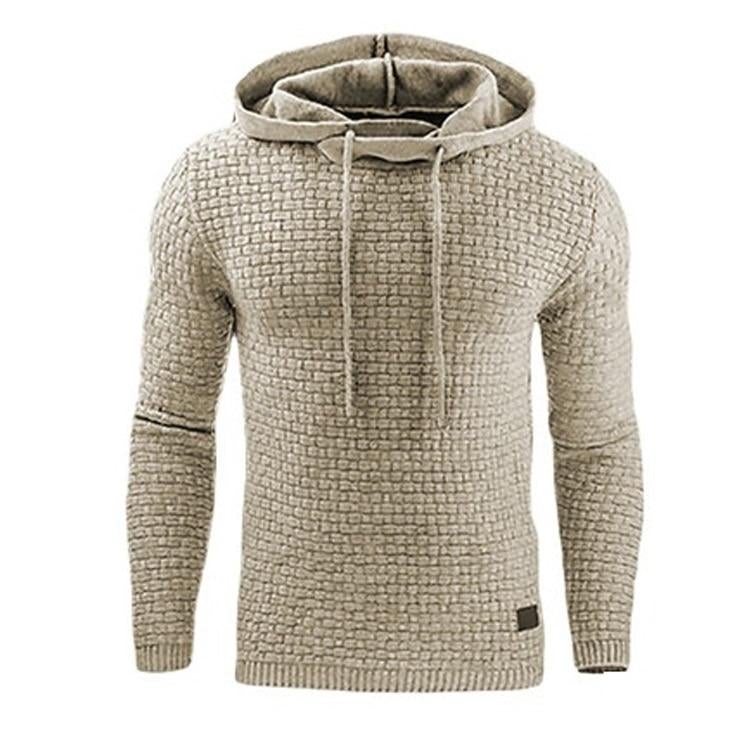 Ulf | Herren Winterpullover mit Reißverschluss und gestreiftem Strickmuster