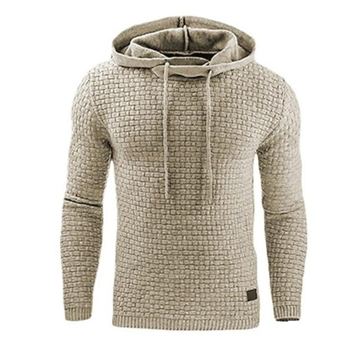 Ulf | Herren Winterpullover mit Reißverschluss und gestreiftem Strickmuster
