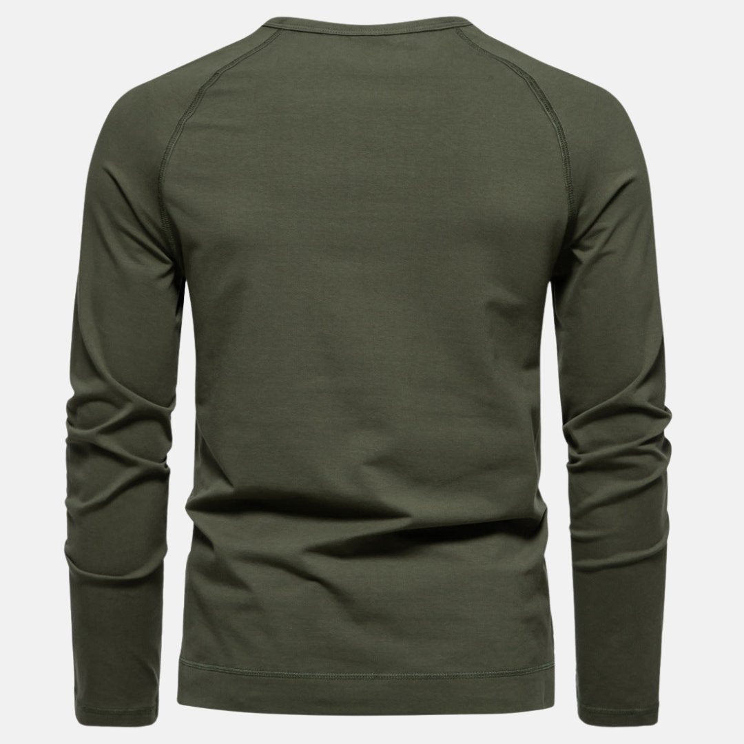 Lars | Herren Slim Fit Henley Langarmshirt