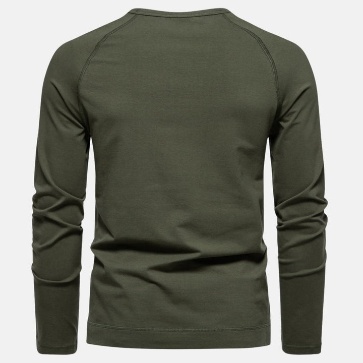 Lars | Herren Slim Fit Henley Langarmshirt