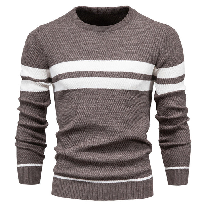 Roland | Stylischer Herren-Streifenpullover mit Rundhalsausschnitt