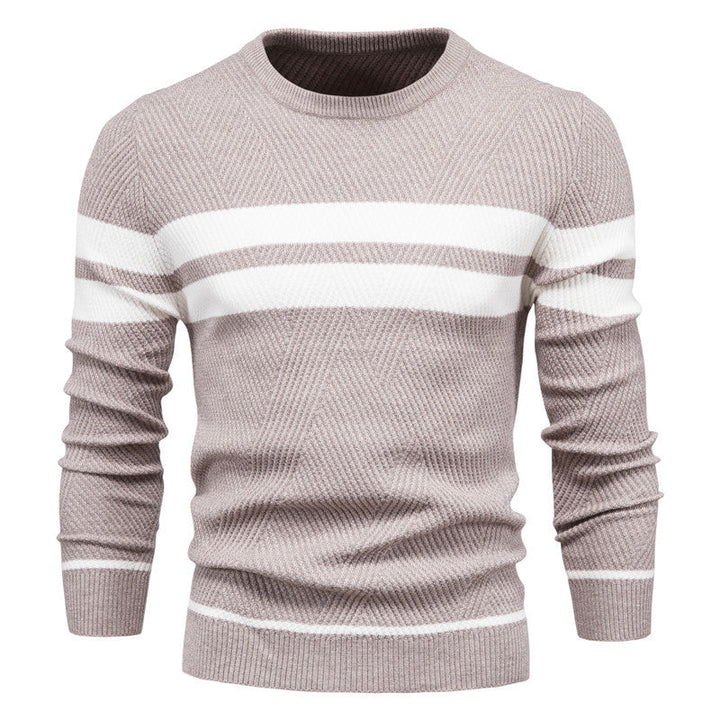Roland | Stylischer Herren-Streifenpullover mit Rundhalsausschnitt