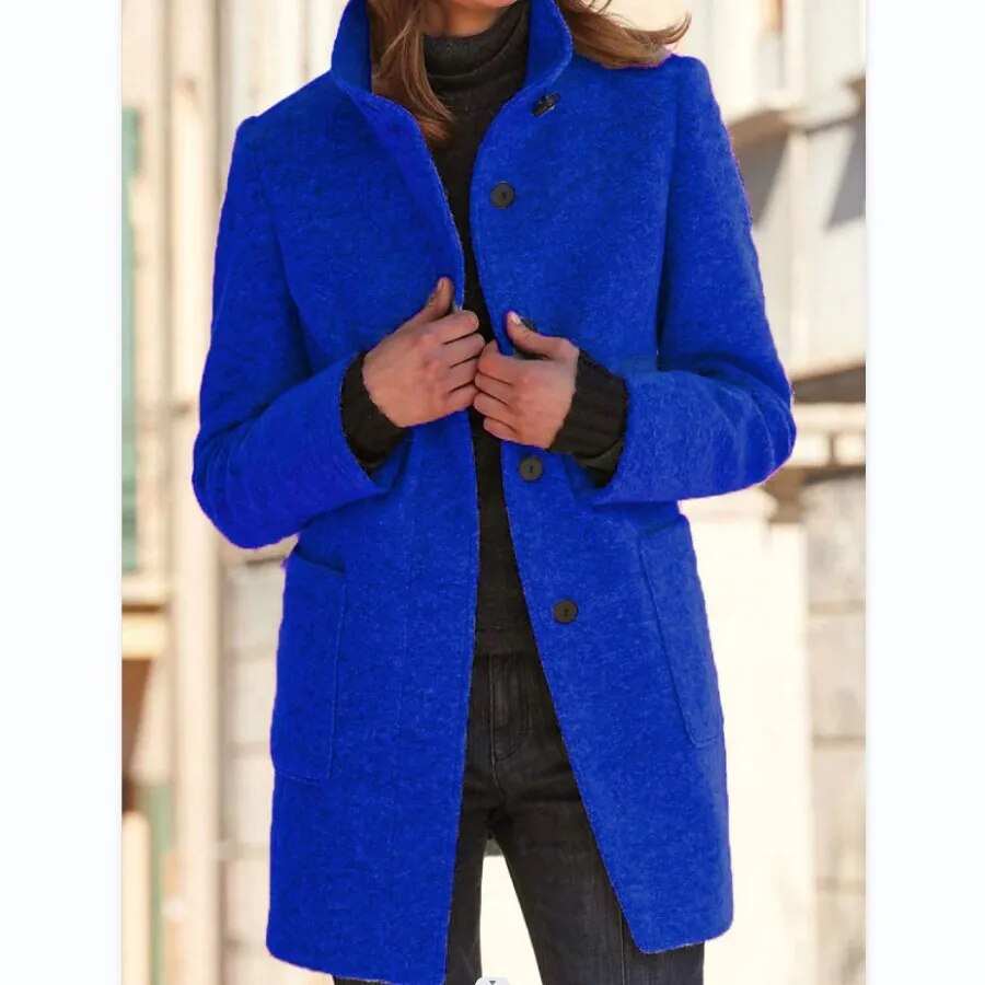 Katharina | Damen Eleganter Einreihiger Wintermantel