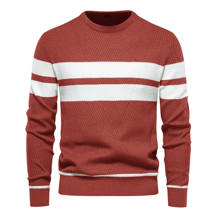 Roland | Stylischer Herren-Streifenpullover mit Rundhalsausschnitt