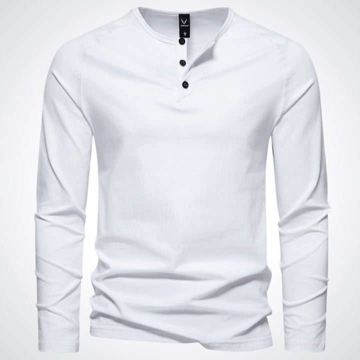Lars | Herren Slim Fit Henley Langarmshirt