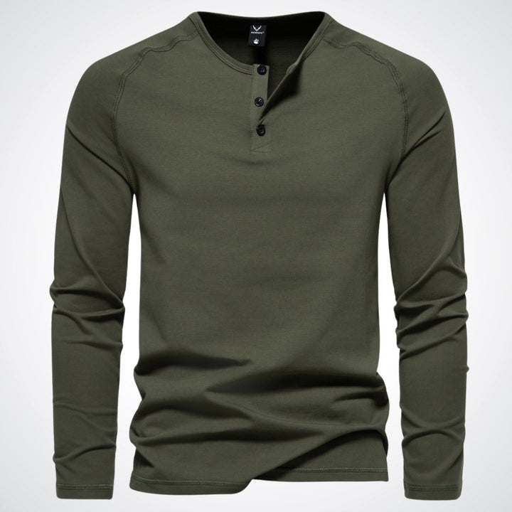 Lars | Herren Slim Fit Henley Langarmshirt