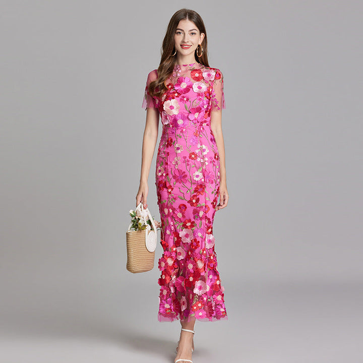 Lara | Elegantes Blumenkleid aus Mesh