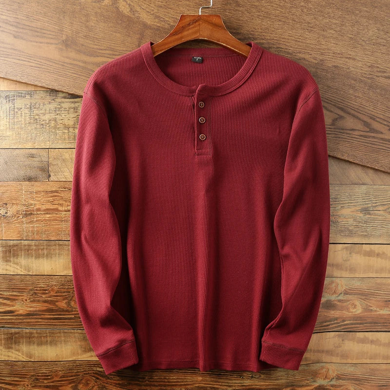 Emil | Herren Freizeit-Henleyshirt mit langen Ärmeln