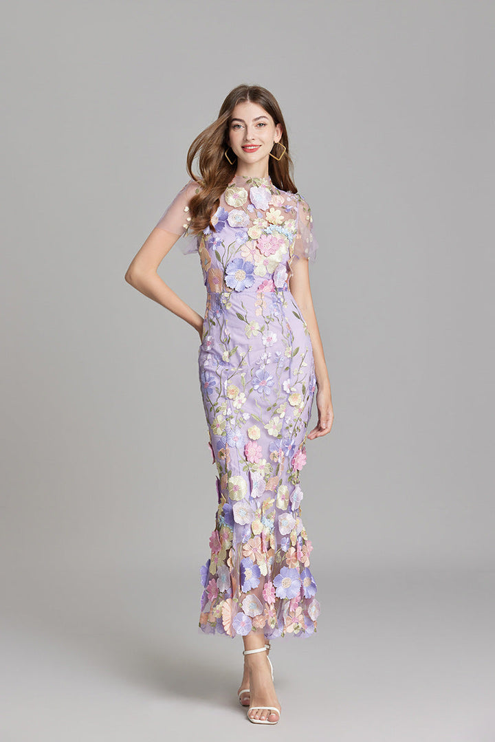 Lara | Elegantes Blumenkleid aus Mesh