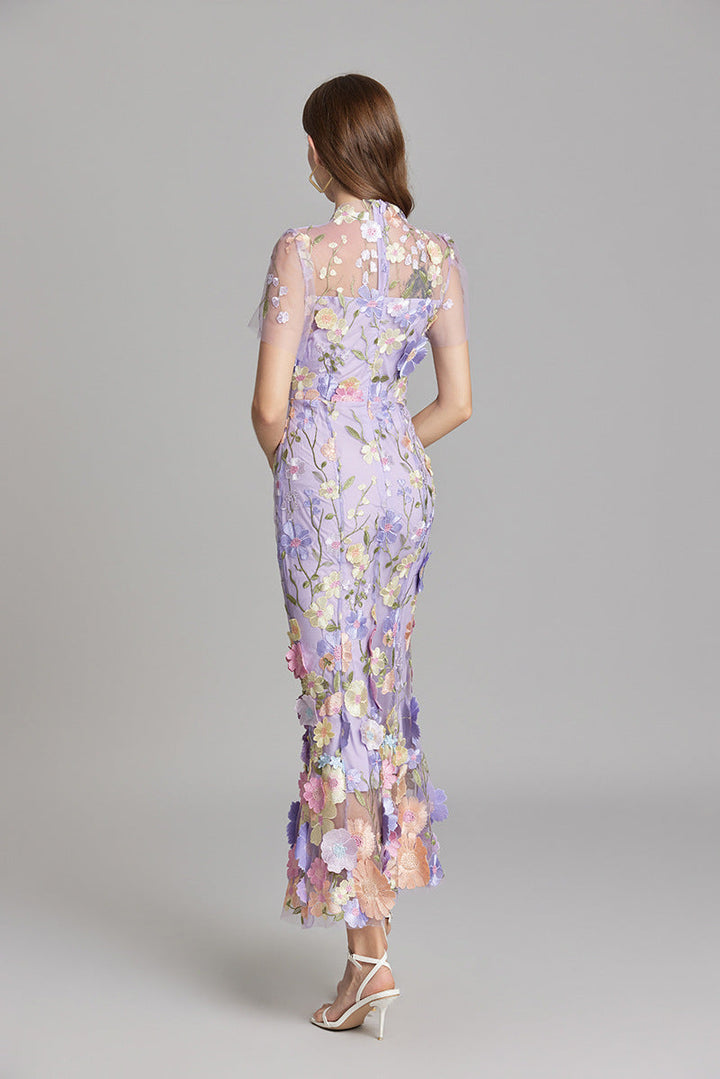 Lara | Elegantes Blumenkleid aus Mesh