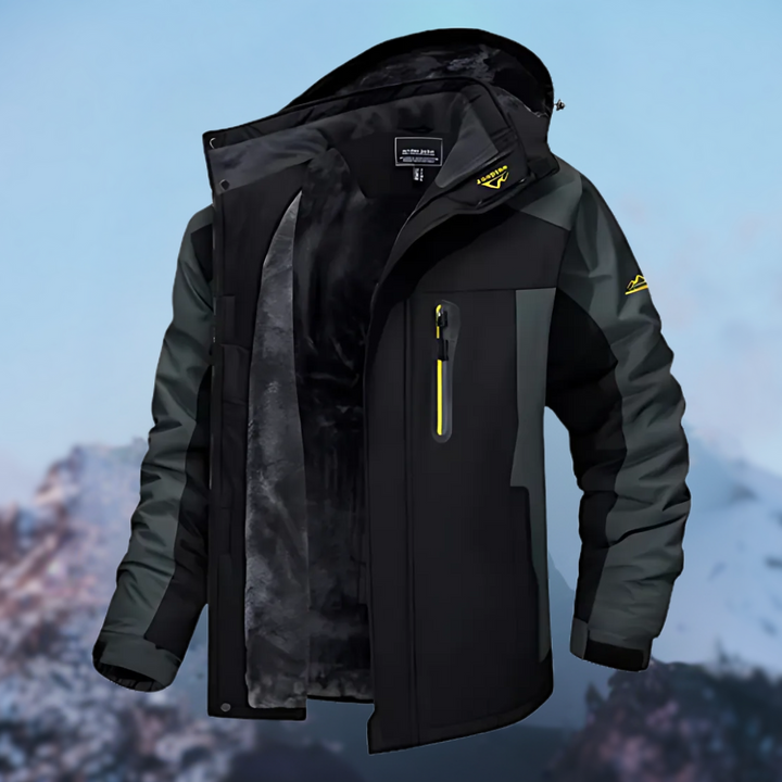 Udo | Herren Winter-Wanderjacke mit verstellbarer Kapuze