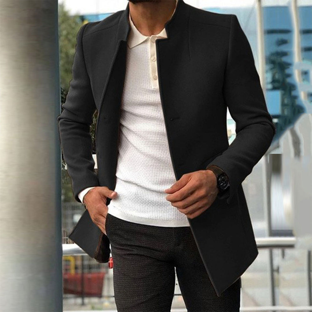 Zacharias | Stylischer Slim-Fit-Mantel Für Männer