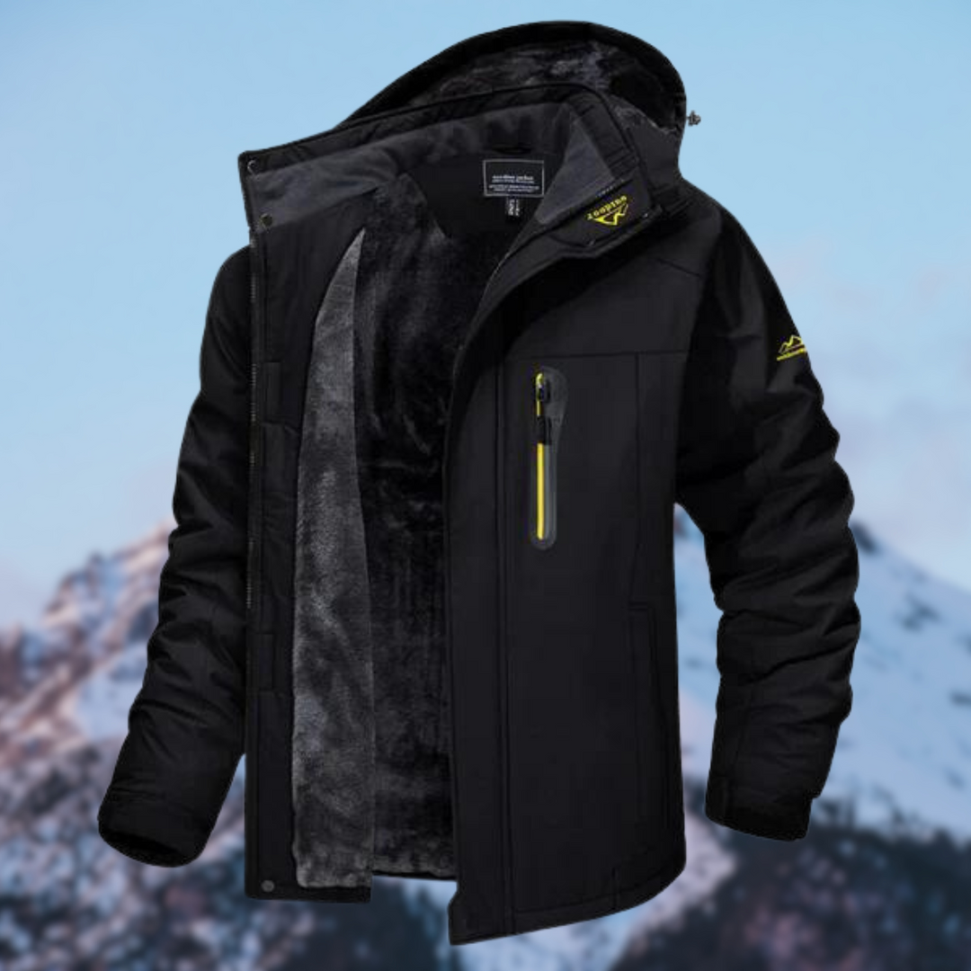 Udo | Herren Winter-Wanderjacke mit verstellbarer Kapuze