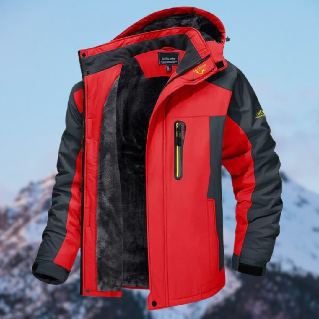 Udo | Herren Winter-Wanderjacke mit verstellbarer Kapuze