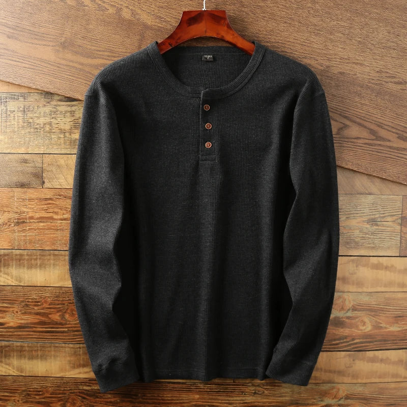 Emil | Herren Freizeit-Henleyshirt mit langen Ärmeln