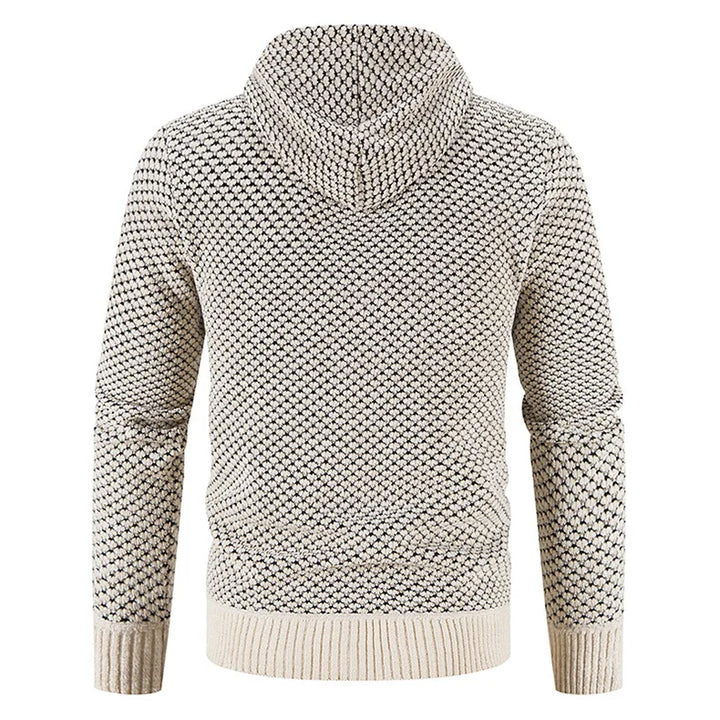 David | Herren Strick Kapuzenjacke mit Reißverschluss