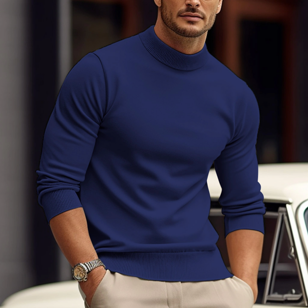 Joachim | Herren Slim Fit Stehkragen Pullover