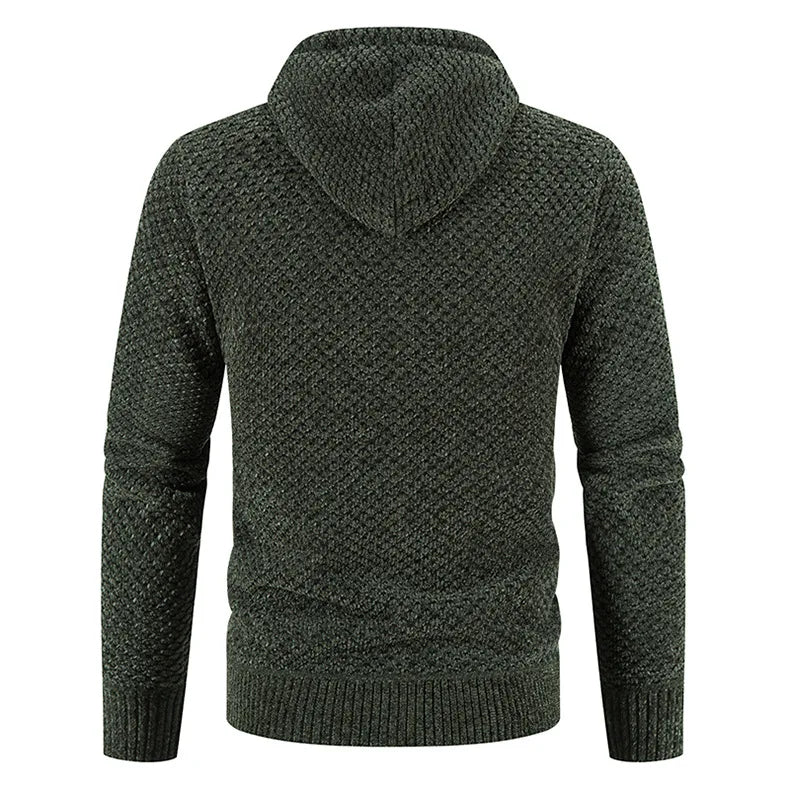 David | Herren Strick Kapuzenjacke mit Reißverschluss