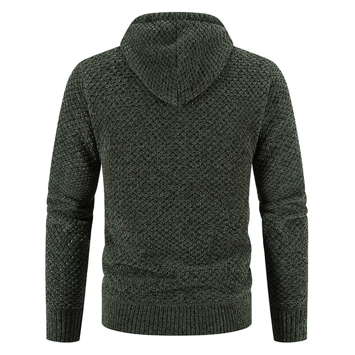 David | Herren Strick Kapuzenjacke mit Reißverschluss