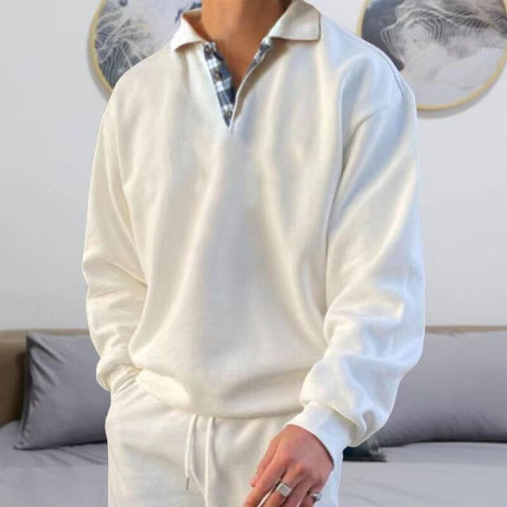 Dominic | Herren Relaxed Fit Sweatshirt mit Polokragen