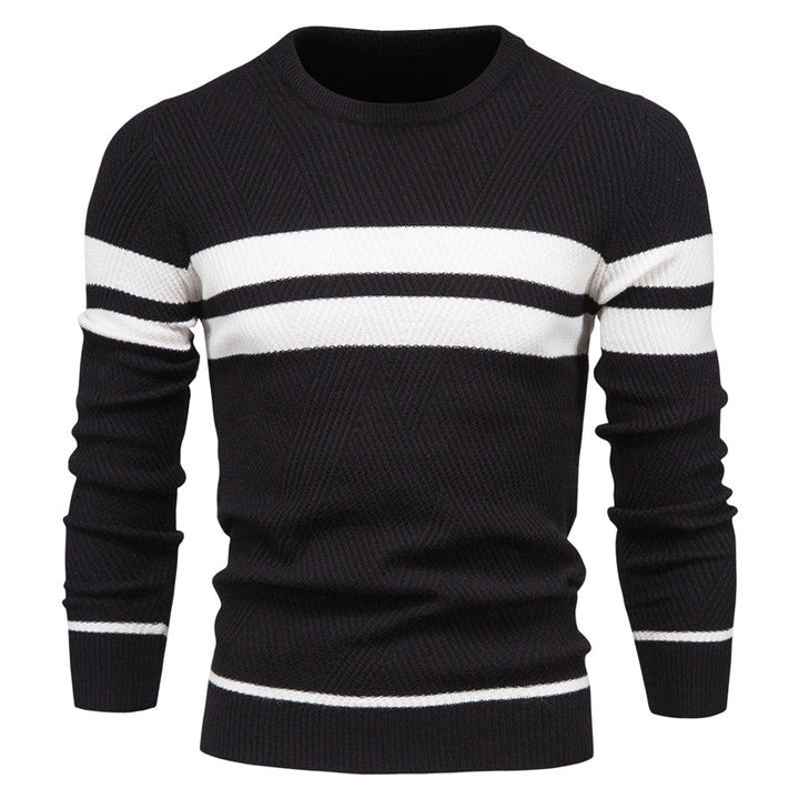 Roland | Stylischer Herren-Streifenpullover mit Rundhalsausschnitt