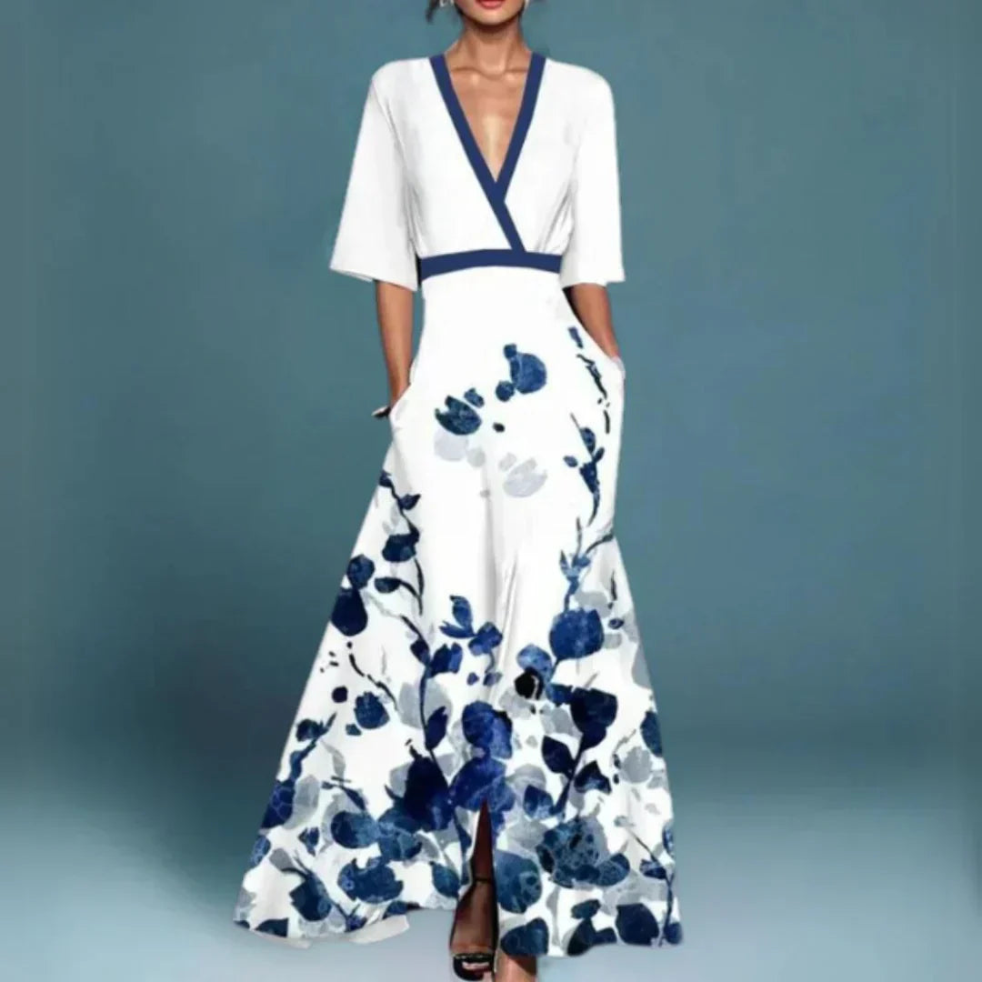 Jessica | Elegantes Abendkleid mit Blumenmuster