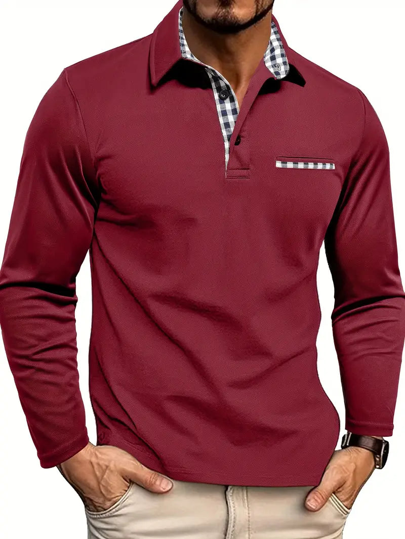 Chris | Herren Winter Langarm Polo-Shirt