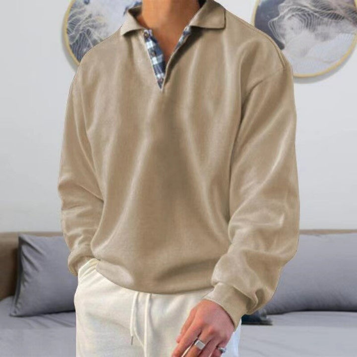 Dominic | Herren Relaxed Fit Sweatshirt mit Polokragen