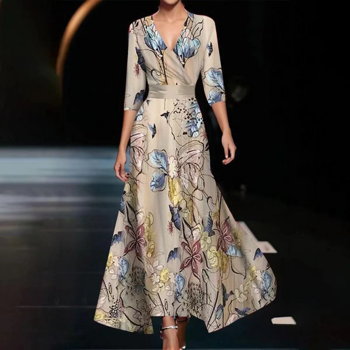 Edith | Stylisches Elegantes Kleid mit Print