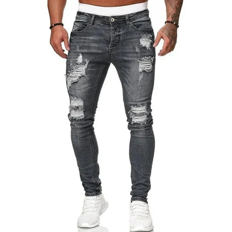 Christian | Stylische Herren Ripped Slim Fit Jeanshose