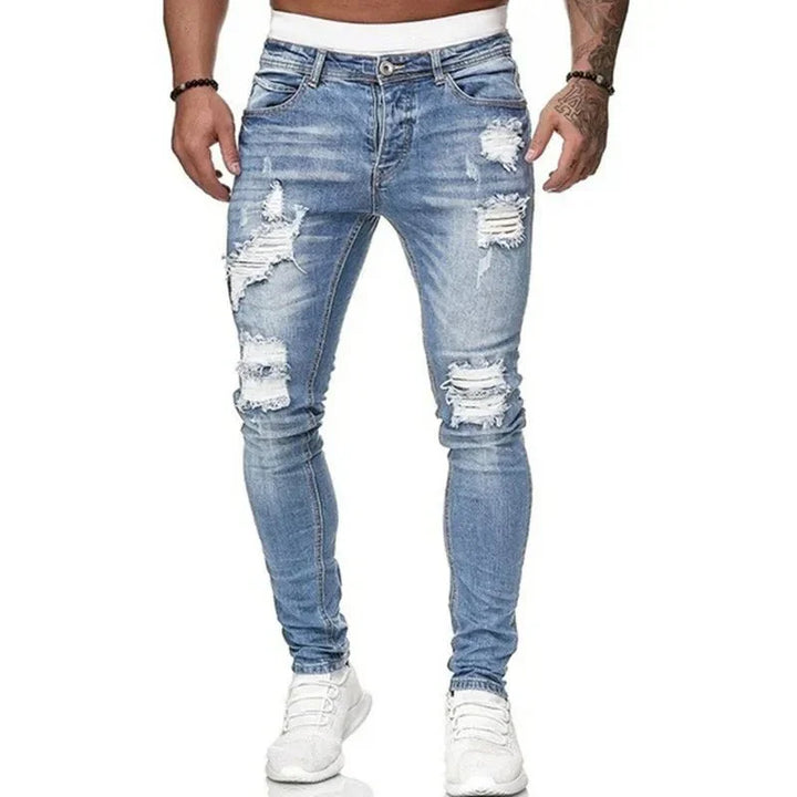Christian | Stylische Herren Ripped Slim Fit Jeanshose