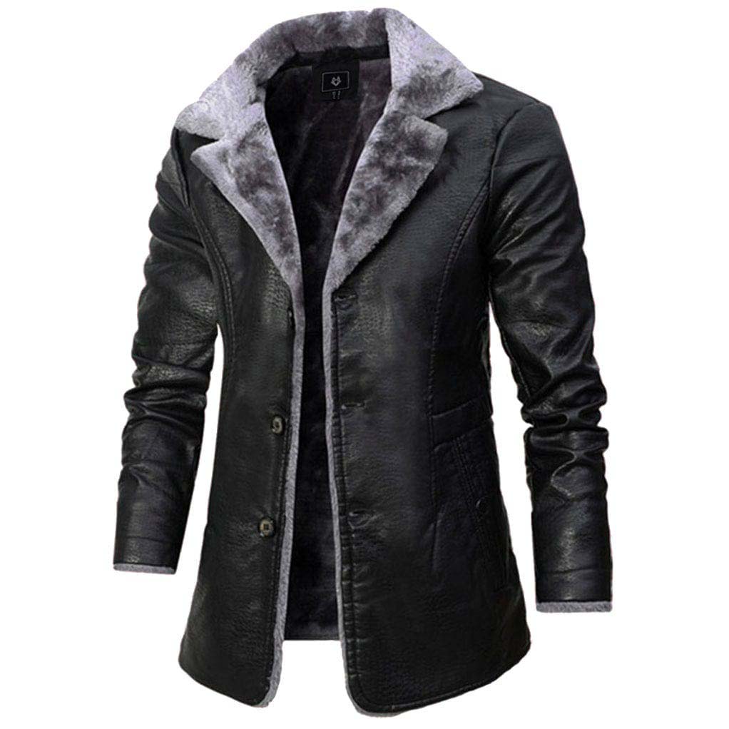 Reinhard | Herren Winter-Lederjacke mit warmem Fellfutter