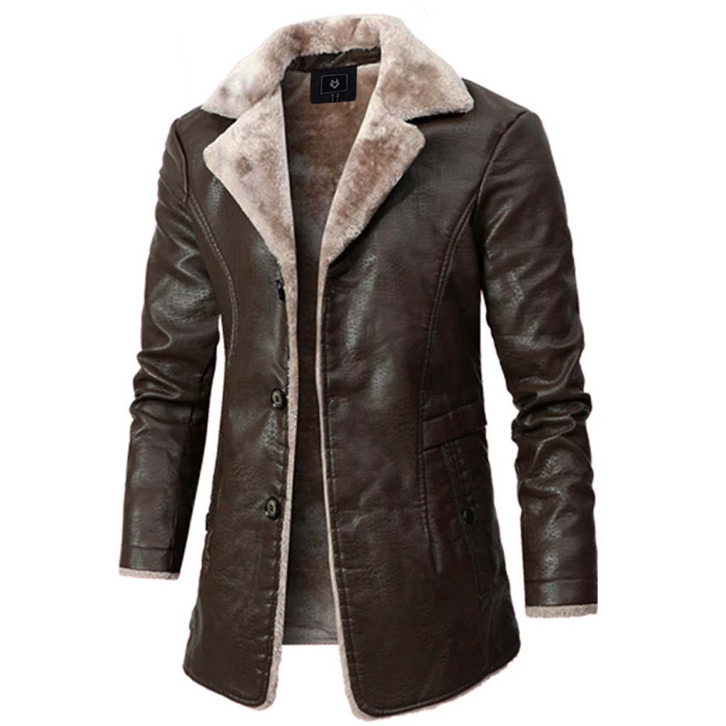 Reinhard | Herren Winter-Lederjacke mit warmem Fellfutter