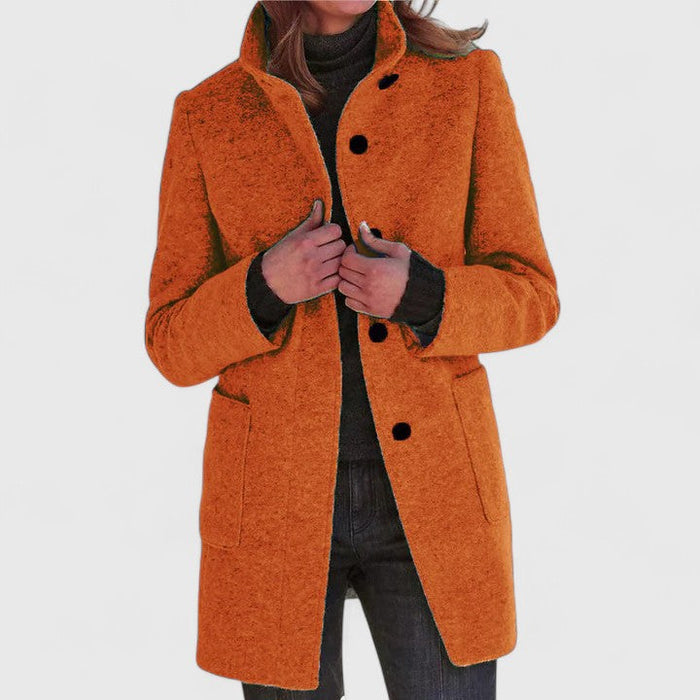 Katharina | Damen Eleganter Einreihiger Wintermantel