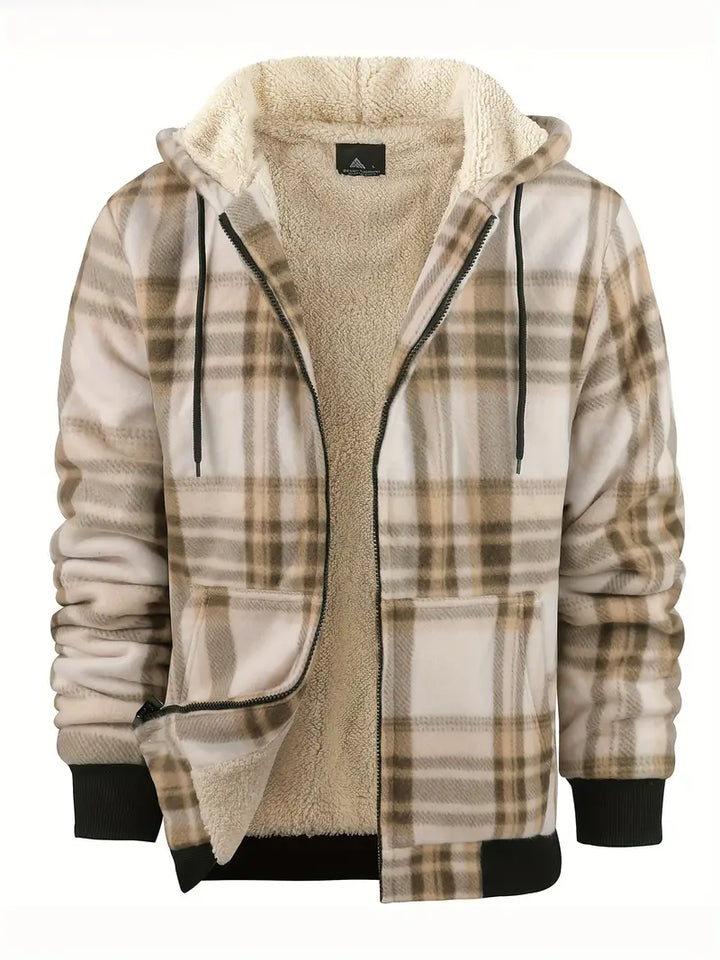 Manfred | Herren Winter-Jacke mit Reißverschluss, warmem Futter und Taschen