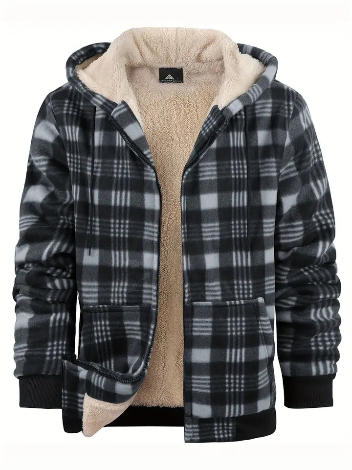 Manfred | Herren Winter-Jacke mit Reißverschluss, warmem Futter und Taschen