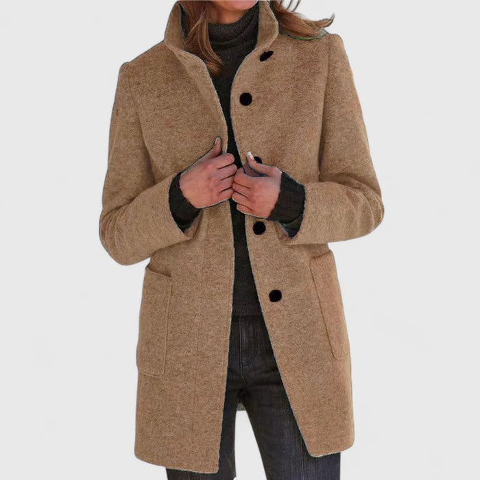 Katharina | Damen Eleganter Einreihiger Wintermantel