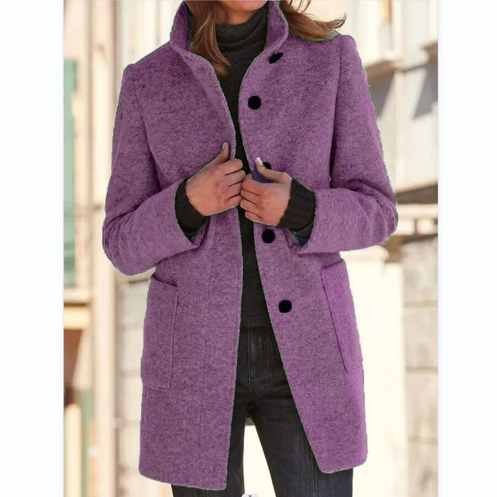 Katharina | Damen Eleganter Einreihiger Wintermantel